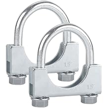 LCGP 1.5" Heavy Duty U Bolt Clamps Saddle Type Anti-corrosion 2 Pack Muffler Clamps