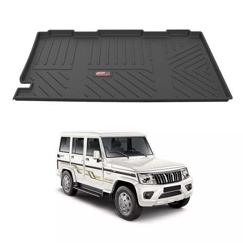 Image of GFX Trunk Boot Dicky Mat Rear Mats (After-Market) Compatible with Mahindra Bolero (2011-2015, 2016-2019, 2020 Onwards, 2023 Onwards), Black