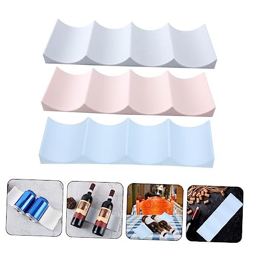 Soporte para botellas de vino de 3 piezas para refrigerador miniatura 3
