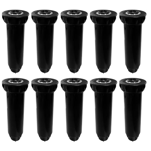 10Pcs Lawn Pop Up Sprinkler Heads Tool Irrigation Equipment Gear, 360 Degree Supplies for Garden...