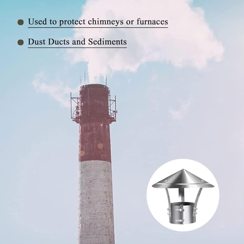Chapeau de cheminée conique en acier inoxydable durable pour sortie de toit - 4