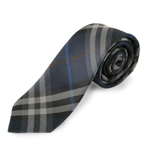 [BURBERRY] バーバリー ネクタイ MANSTON チェック シルクタイ 8121592 C4060 ネイビー 紺 [並行輸入品]