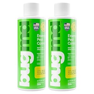 BugMD Pest Control Essential Oil Concentrate (3.7 oz, 2 Pack) – Plant Powered Bug Spray Quick Kills Flies, Ants, Roaches, Mosquitoes, and More