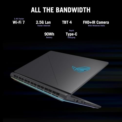 Image of ASUS ROG Strix G18 Gaming Laptop, GeForce RTX 5070 Ti 12GB GDDR7, 18 inch 2.5K ROG Nebula 240Hz Display, Intel 24-Core Ultra 9 275HX, 64GB DDR5 RAM, 4T SSD, RGB Keyboard, WiFi 7, Win 11 Pro, W /Accessories