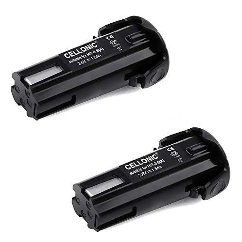 CELLONIC 2x Battery Replacement for Hitachi DB3DL2, DB 3DL2, NT 50GS, NT65GB, NT65GS, NT65GA EBM315, 326263, 326299 Cordless Power Tools - 3.6V Li Ion 1.5Ah