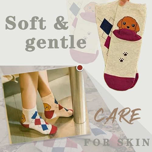 Image of Chalier Womens Funny Socks Cozy Cute Printed Patterned Fun Socks Novelty Cat Dog Socks for Women