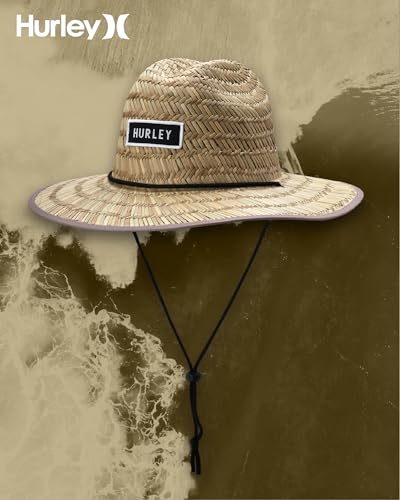 Image of Hurley Men's Straw Hat - Bayside Lifeguard Straw Sun Hat