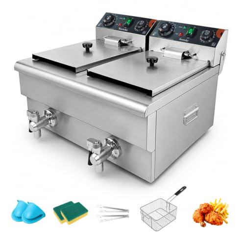 Sovtekr Deep Fat Fryer with Side Handles, 22L/23.2QT 6000W