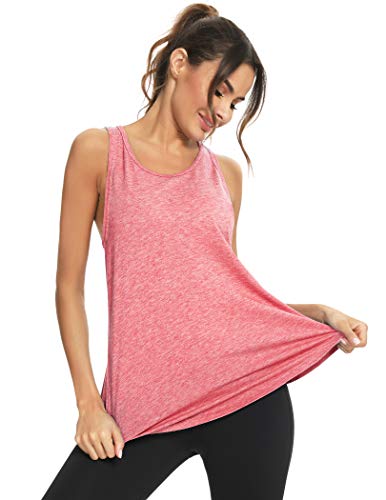 LYHNMW Open Back Workout Top Backless Yoga Shirts Tie Back Workout Tank Activewear Shirts Exercise Yoga Tank Tops (1-3Pack)2