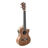 LEICHTE BESPIELBARKEIT: Dabei hilft der flache Hals, der im Zusammenspiel mit einem großzügigen Cutaway einen optimierten Zugriff auf alle Lagen erhält. So ist die Ukulele für Erwachsene und für Kinder leicht zu greifen.
