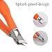 Anti Splash Slanted Nail Clipper, Wide Jaw Opening Stainless Steel Nail Trimmer with Ergonomic Handle Nail Cutter for Thick Toenails & Ingrown (Orange)