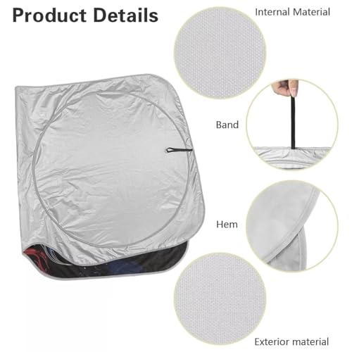 Image of Car Windshield Sun Shade Bald Eagle American Flag Sunshade Visor Windshield Cover Auto Sun Heat and UV Rays Blocker, Universal Fit Most Cars Women Men, Easy to Install