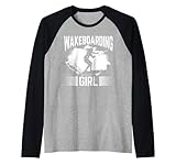 Wakesurfing Girl Wakeboarden Mädchen Raglan