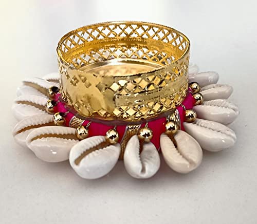 Iram Decorative Diya Tealight Candle Holder/Diwali Diya For Home Decoration Gota Patti Mix Colorful Flower Design Tealight Candle (Kodhi Style) #TOP7