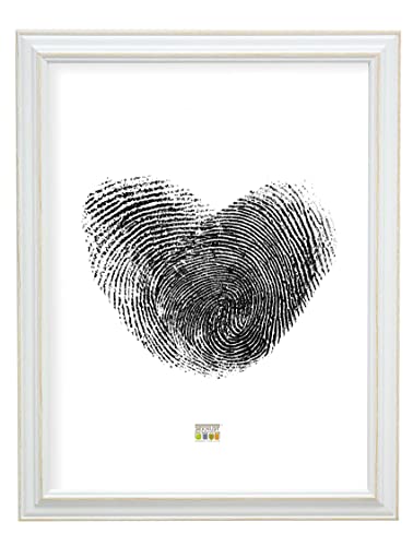 Deknudt Frames Cornice Portafoto In Legno, Modello Base, Legno, Bianco/Beige, 40 X 50 Cm, Bianco / Beige