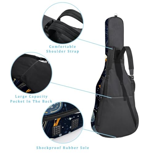 Sac pour guitare étanche à doublure protectrice pingouin multicolore - 3