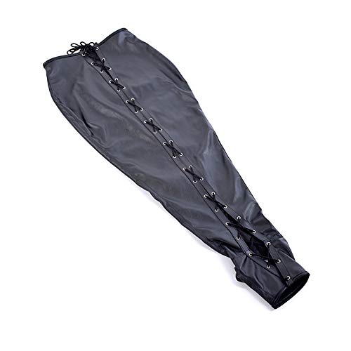 SM Bondage Camicia di forza in pelle Sirena Lingerie sexy Bondage Borsa Manette for le gambe Manette for le caviglie Sacchi for sauna erotici Lingerie BDSM Giocattoli sessuali Uomini e don