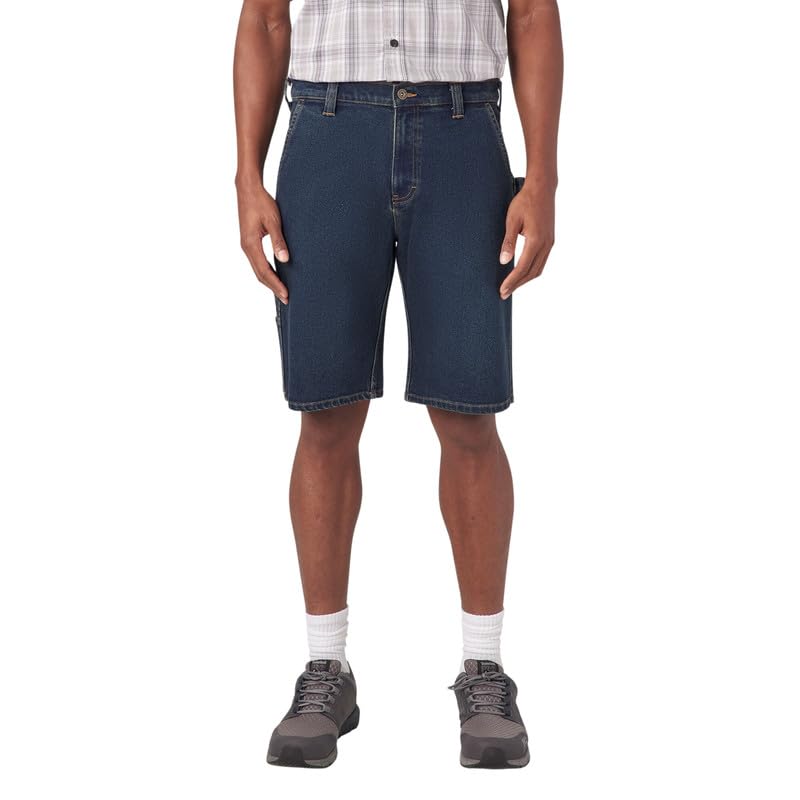 Dickies Men's 11 Inch Denim Utility Shorts, Dark Denim Wash, 30 at