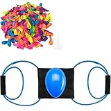Yuelulala Water Balloon Launcher, 1 Water Balloon Catapult with 200 Water Balloons, Water Balloons Game for Adult Outdoor Games, Summer Parties Pool Fun (Blue) (A152-200)