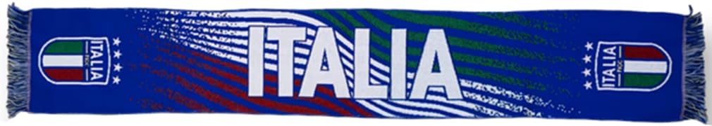 Sciarpa Italia Ufficiale Nazionale Italiana Azzurri Jacquard Acrilico