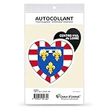 Sticker Autocollant Coeur J'aime Le Centre-Val de Loire - Blason