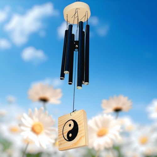 Image of 6 Pipe Wind Chimes for Home Decor | Metal Wind Chime for Balcony, Living Room, Garden & Door | Decorative Hanging with Soothing Sound