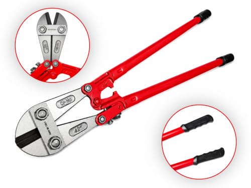 Heavy-Duty Bolt Cutters — Compound-Action Bolt Cutter with Chromium-Molybdenum Steel Jaws & Long Rubber Handles for Cutting Bolts, Chains, Padlocks & Wire Rope (42") by SHOW ME TOOLS - Used condition - Image 3
