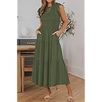 ZESICA-Womens-2023-Summer-Casual-Flutter-Short-Sleeve-Crew-Neck-Smocked-Elastic-Waist-Tiered-Midi-Dress