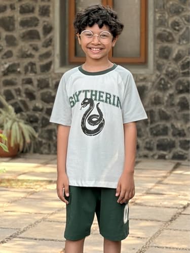 Image of Nap Chief Kids Cotton Official Harry Potter Co ord Set for Boys & Girls, T Shirt and Shorts for Casual Wear