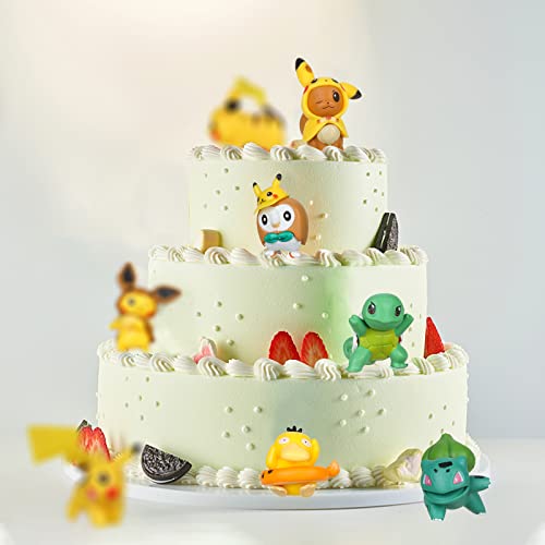JunMallko Decoración para Tartas, 8 Piezas Primeros de la Magdalena de la Minifigura, Decoraciones Reutilizables para Pasteles de Cumpleaños, Decoración de Pasteles de Dibujos Animados Cover
