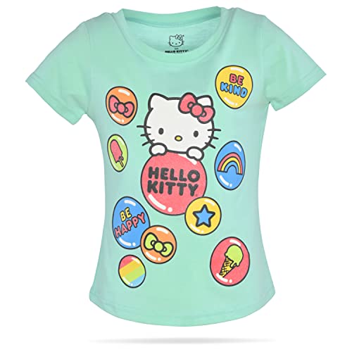 Image of Hello Kitty Girls Tee Shirts - 2 Pack Short Sleeve T-Shirts for Girls with Adorable Artworks and Slogans for Girl's Style