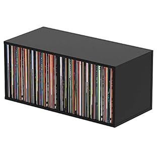 Glorious Record Box black 230 – peut contenir jusqu’à 230 disques de 12 pouces, avec paroi de séparation, empilable avec… - Les Beatles, Paul McCartney, John Lennon, RIngo Starr, George Harrison