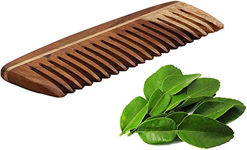 Image of Ekan 100% Natural Handmade Neem Wood Comb For Control Hair Fall And Hair Regrowth For Men And Women Pack Of 1 (Neem wood Comb Model no -8)