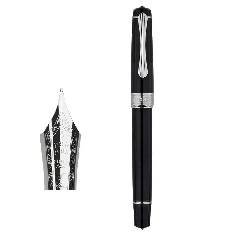 Stylo-plume à piston en acrylique transparent avec une grande capacité d'encre
