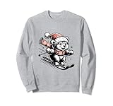 Un motif dessiné à la main, parfait pour tous ceux qui aiment le ski et les ours.