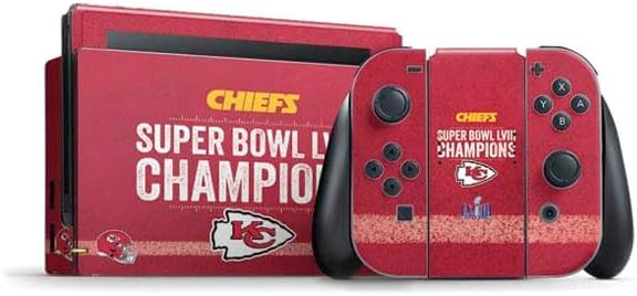 Skinit Decal Gaming Skin Compatible with Nintendo Switch Bundle - Officially Licensed NFL Kansas City Chiefs Design