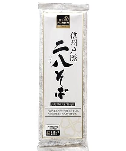 ラ イフプレミアム 信州戸隠二八そば 200g おびなた 蕎麦 そば 乾麺 とがくし 二八蕎麦