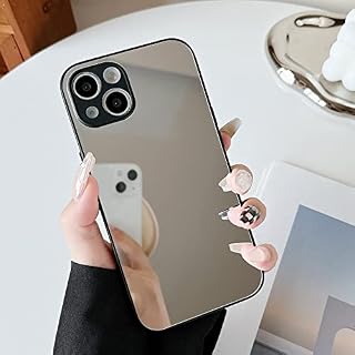 ZTOFERA Case for iPhone 11, Luxury Mirror Makeup Case Crystal Clear Bright Back Soft TPU & Hard PC Slim Case, Full Camera Lens Protective Shockproof Anti-Scratch Cover for iPhone 11 6.1 inch - Black