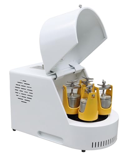 Banfluxion 110V 0.4L Ceramic Planetary Ball Mill Machine with 4x0.1L Jars, 250W Lab Grinder for Ceramic/Medicine/Soil/Chemical Powder Grinding, Industrial Scientific Laboratory Pulverizer