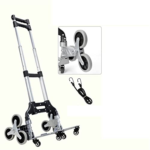 YinFun Chariot portable chariot de courses pliable chariot d'escalade domestique chariot de charge bagages remorque roulement de charge (couleur : roues TPR) Cover