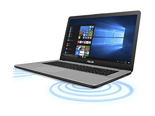 Image of ASUS VivoBook Pro Thin & Light Laptop, 17.3 inch Full HD, Intel i7-8550U, 16GB DDR4 RAM, 256GB M.2 SSD + 1TB HDD, GeForce GTX 1050 4GB, Backlit KB, Windows 10 - N705UD-EH76, Star Gray, Casual Gaming
