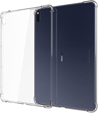 For HUAWEI MatePad Pro 10.8 Tablet Case 10.8 Inch,HUAWEI MatePad Pro 10.8 Clear Case,Transparent Silicone TPU Case,Soft, Shockproof, Anti-Slip, Anti-Drop, Anti-Fingerprint, Ultra Thin, Full