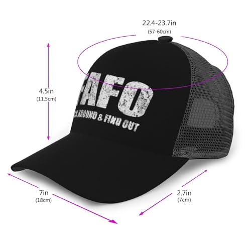 Fafo Fuck Around Find Out Unisex Mesh Baseball Caps - Classic Adjustable Hat2