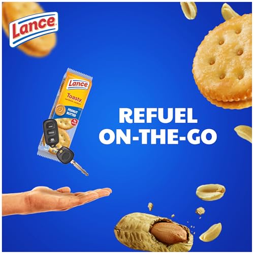 Lance Sandwich Crackers, Toasty Peanut Butter, 20 Individually Wrapped Packs, 6 Sandwiches Each
