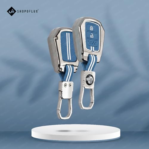Image of SHOPOFLUX Metal Key Cover Compatible for Honda City | BRV | WRV | CRV | Jazz | Amaze 2 Button Key