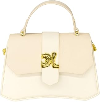 Designer Handbag with Gold Lock, Multiple Colours, Size 23.5x8x15 cm, Textured Pattern