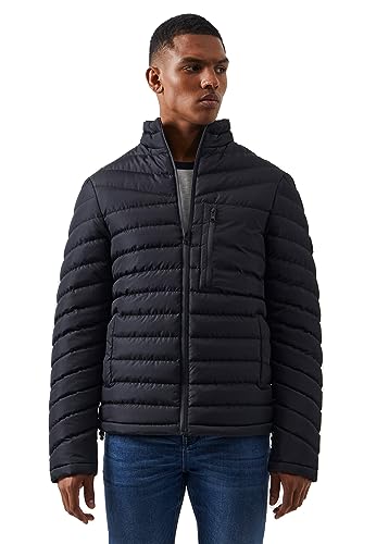 Doudoune à col cheminée veste homme hiver manteau chaud matelassé noir