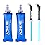 C-250ml (8.5oz) -2 pack - Botella de Agua TPU con 2 pajitas