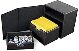 BCW Deck Vault LX 100 - Black | Card Deck Case with 100 Sleeved Gaming Cards Capacity | Ideal for Magic: The Gathering, Pokemon, YuGiOh, Star Wars, Commander Decks, Dicemaster, and Star Wars Destiny