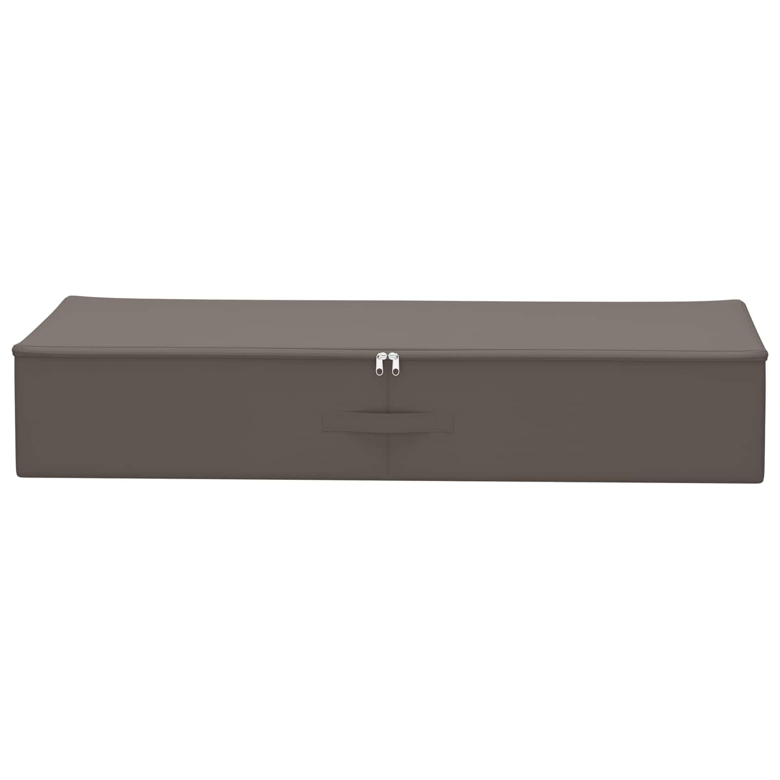 Générique Contenitore in tessuto non tessuto traspirante 50 x 30 x 25 cm, grigio, con due scomparti per organizzare giocattoli e vestiti, pieghevole per risparmiare spazio.
